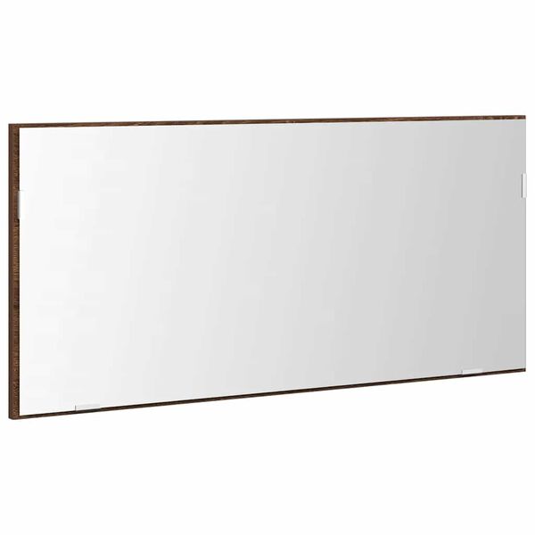vidaXL Spiegel Braun Eichen-Optik 80 x 37 cm Glas und engineered Holz