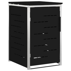 vidaXL M&uuml;lltonnenbox for 1 Bin 240L Schwarz