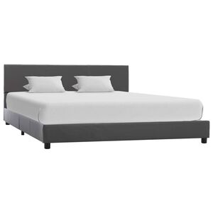 vidaXL Bettgestell Grau Kunstleder 160x200 cm