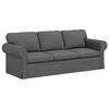 vidaXL Sofa 2 pcs Dunkelgrau 215 x 82 x 80 cm Stoff