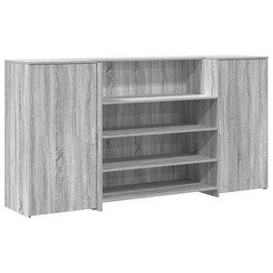vidaXL Empfangstheke Grau Sonoma 200x50x103,5 cm Holzwerkstoff