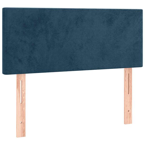 vidaXL LED Kopfteil Dunkelblau 100x5x78/88 cm Samt