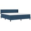 vidaXL Boxspringbett mit Matratze mit Kopfteil Blau 200 x 180 cm Stoff