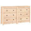 vidaXL Sideboard 140x35x80 cm Massivholz Kiefer
