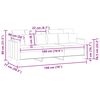 vidaXL 3-Sitzer-Sofa Taupe 180 cm Stoff