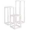 vidaXL 3-tlg. Pflanzenst&auml;nder-Set Wei&szlig; Massivholz Kiefer