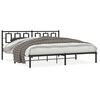 vidaXL Bettgestell mit Kopfteil Metall Schwarz 193x203 cm