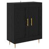 vidaXL Highboard Schwarz Eichen-Optik 69,5 x 34 x 180 cm Holzwerkstoff