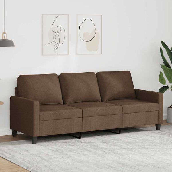 vidaXL 3-Sitzer-Sofa Braun 180 cm Stoff