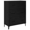 vidaXL Highboard Schwarz Eichen-Optik 69,5 x 34 x 180 cm Holzwerkstoff