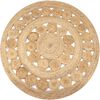 vidaXL Teppich Geflochten Jute 150 cm Rund