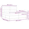 vidaXL Boxspringbett mit Matratze mit LED Taupe 200 x 200 cm Stoff