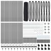 vidaXL Sechseckzaun mit Pfosten 100 x 0,5 m PVC-beschichteter Stahl
