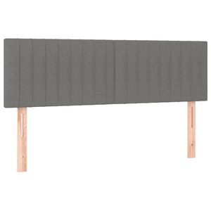 vidaXL Kopfteile Dunkelgrau 144x5x78/88 cm Stoff