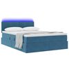 vidaXL Bett mit Stauraum und LED Dunkelblau 140 x 190 cm Samt