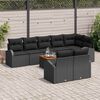 vidaXL Gartensofa-set mit Speicher 9 pcs Schwarz Poly-Rattan