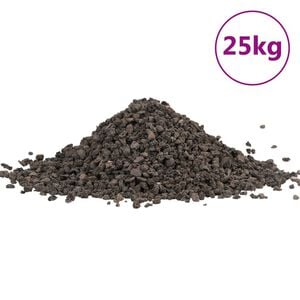 vidaXL Basalt-Kies 25 kg Schwarz 5-8 mm