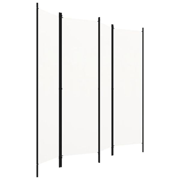 vidaXL 4-tlg. Raumteiler Weiß 200x180 cm