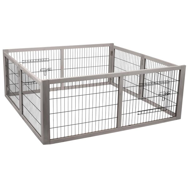 FLAMINGO Faltbarer Kaninchenstall mit 2 Türen Mel 116x112x45 cm