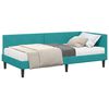 vidaXL Eckbettgestell mit Matratze 2 stk. T&uuml;rkis 80 x 200 cm Samt
