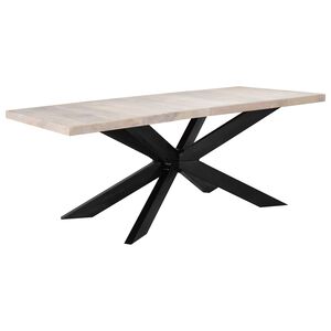 vidaXL Esstisch 180 x 90 x 76 cm Massives Gebleichtes Mangoholz