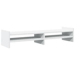 vidaXL Monitorst&auml;nder Wei&szlig; 100x27x20 cm Holzwerkstoff