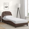 vidaXL Bett "Viana" mit Matratze Braun 90x200 cm Kunstleder