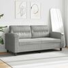 vidaXL 2-Sitzer-Sofa Hellgrau 140 cm Mikrofasergewebe