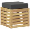 vidaXL Outdoor Hocker Bank Wei&szlig; 43 x 43 x 45 cm Massivholz Akazie