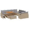 vidaXL Garten-Sofa-Set 13 Stk. 12-Sitzanzahl Beige