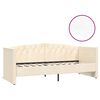 vidaXL Tagesbett mit Matratze USB Creme Samt 90x200 cm