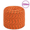 vidaXL Bootsseil Orange 10 mm 250 m Polypropylen