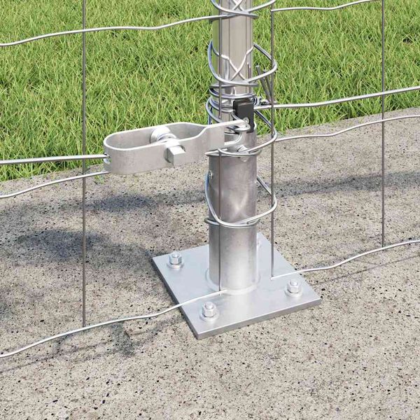 vidaXL Zaun mit Pfosten Silber 1 x 10 m Stahl