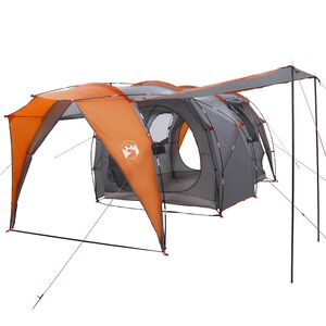 vidaXL Tunnelzelt Grau und Orange 382 x 262 x 214 cm