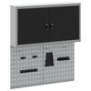 vidaXL Werkzeugschrank und Pegboard Set mit Regal 3 pcs Schwarz