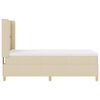 vidaXL Boxspringbett mit Matratze Creme 140 x 190 cm Stoff