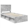 vidaXL Bettrahmen Beton Grau 90 x 190 cm Massives Kiefernholz
