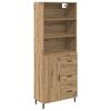 vidaXL Highboard 2 Stk. Artisan-Eiche 69,5 x 32,5 x 180 cm