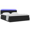 vidaXL Bett mit Stauraum und LED mit LED Schwarz 160 x 200 cm Samt