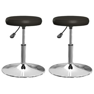 vidaXL Esszimmerst&uuml;hle 2 Stk. Schwarz Kunstleder