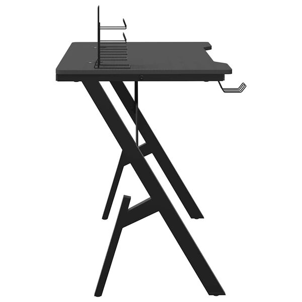 vidaXL Gaming-Schreibtisch mit Y-Gestell Schwarz 90x60x75 cm