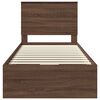 vidaXL Bettrahmen Braun Eichen-Optik 90 x 200 cm Ingenieurs Holz