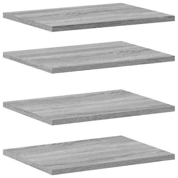 vidaXL Wandregale 4 Stk. Grau Sonoma 40x30x1,5 cm Holzwerkstoff