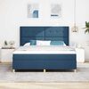 vidaXL Boxspringbett mit Matratze mit Kopfteil Blau 180 x 200 cm Stoff