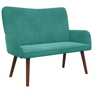 vidaXL 2-Sitzer Sofa T&uuml;rkis 115 x 61 x 87 cm Samt