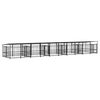 vidaXL Outdoor-Hundezwinger mit Dach Stahl 18,77 m&sup2;