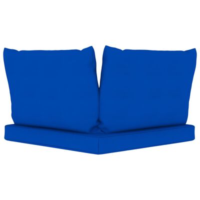 vidaXL Garten-Palettensofa 2-Sitzer mit Kissen in Blau Kiefernholz