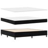 vidaXL Boxspringbett mit Matratze mit LED Schwarz 200 x 200 cm Samt