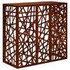 vidaXL Klimaanlagenabdeckung Rostoptik 110 x 50 x 105 cm