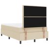 vidaXL Boxspringbett mit Matratze Creme 120 x 200 cm Stoff
